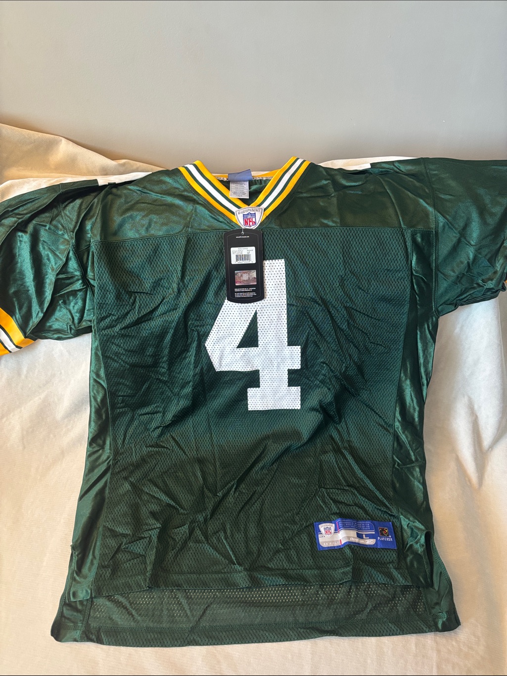 Favre Green #4 Football Jersey With White Number